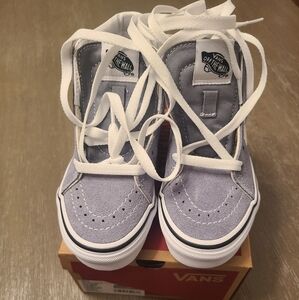 Kids Size 13 Gray and White Vans Sneakers: Brand New